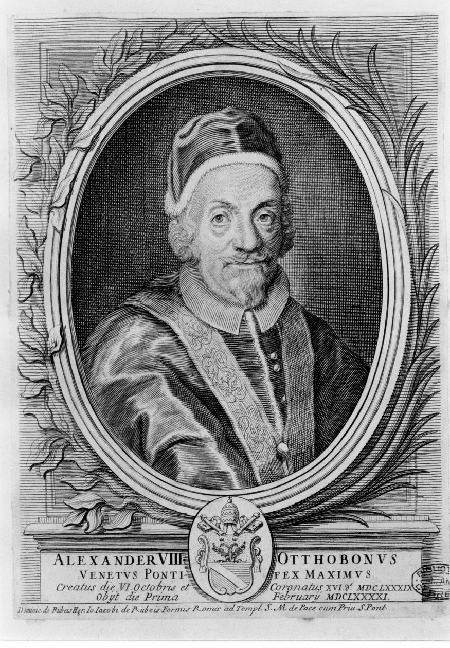 Påve Alexander VIII (1610 - 1691). av Unknown artist