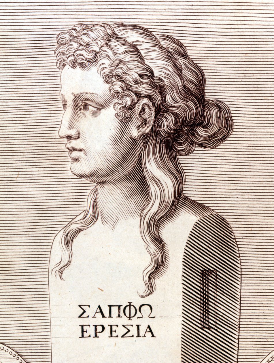 Porträtt av Sapho (Sappho). av Unknown artist