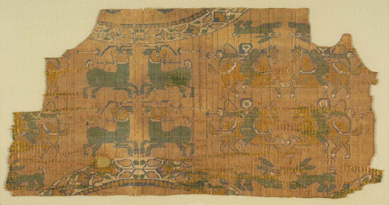 Samitfragment med jägare av Unknown artist