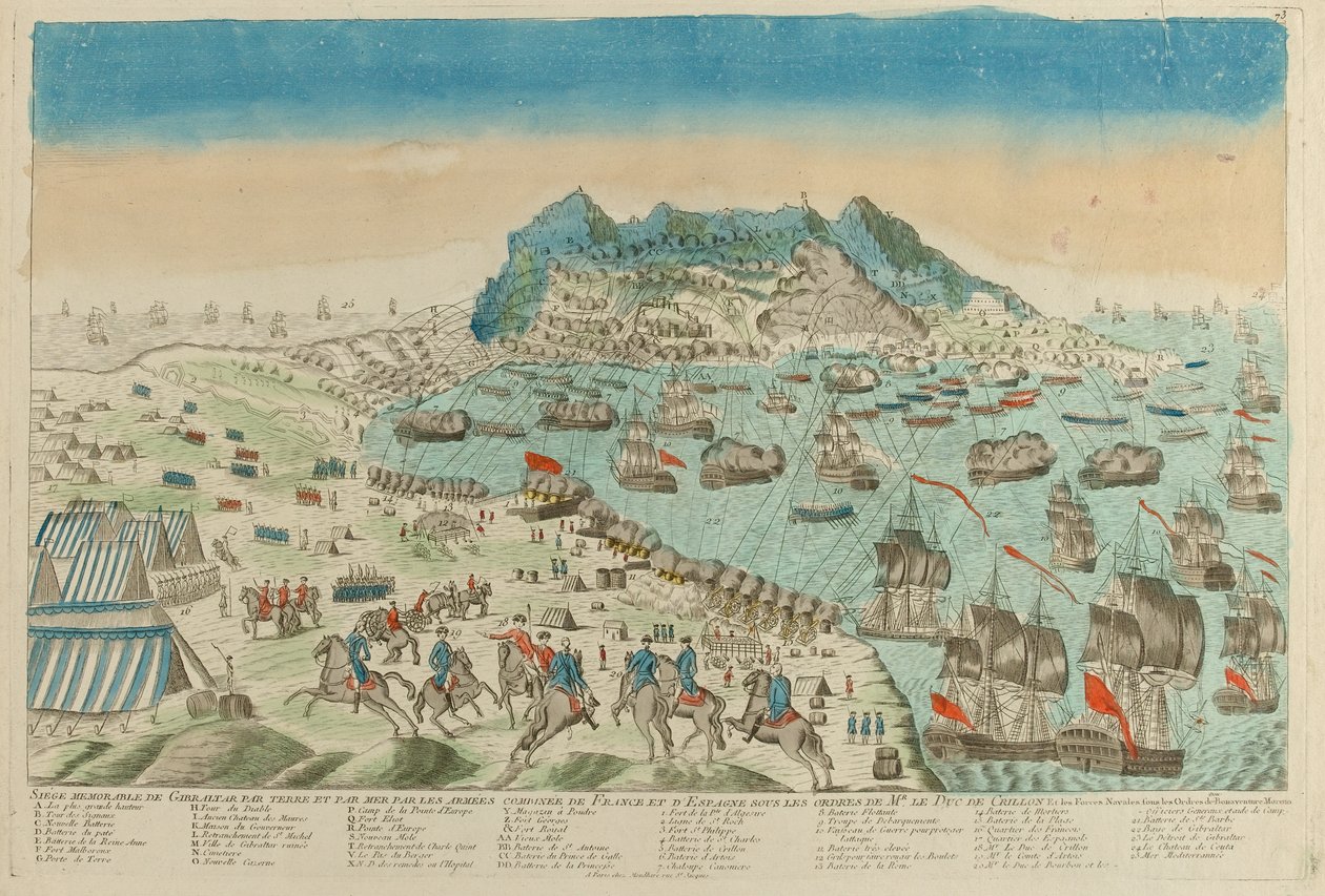 Gibraltars segrar, 1782 av Unknown