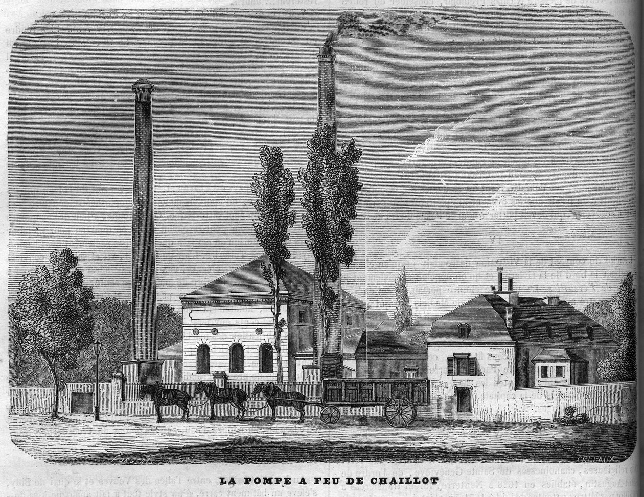Chaillots brandpump 1858. av Unknown artist