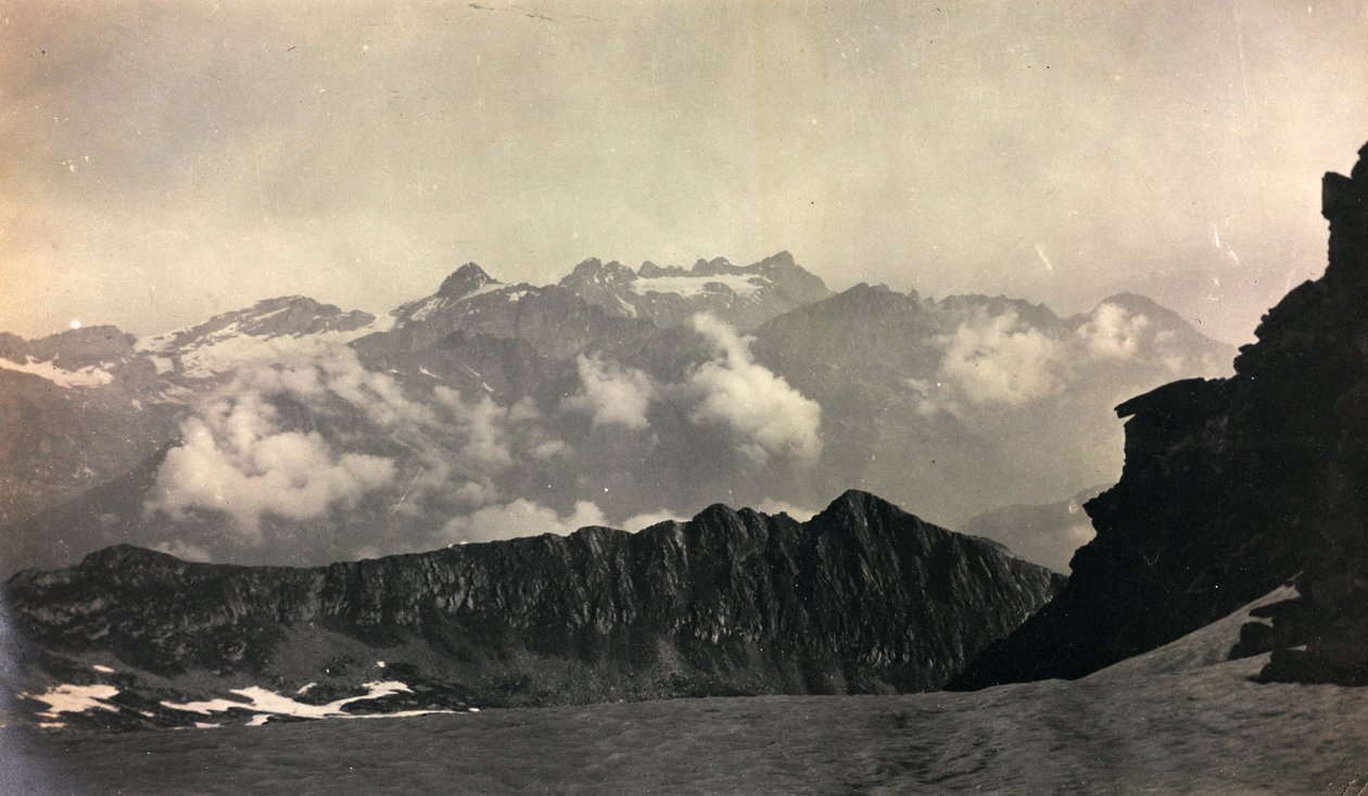 Alpint landskap av Unknown photographer