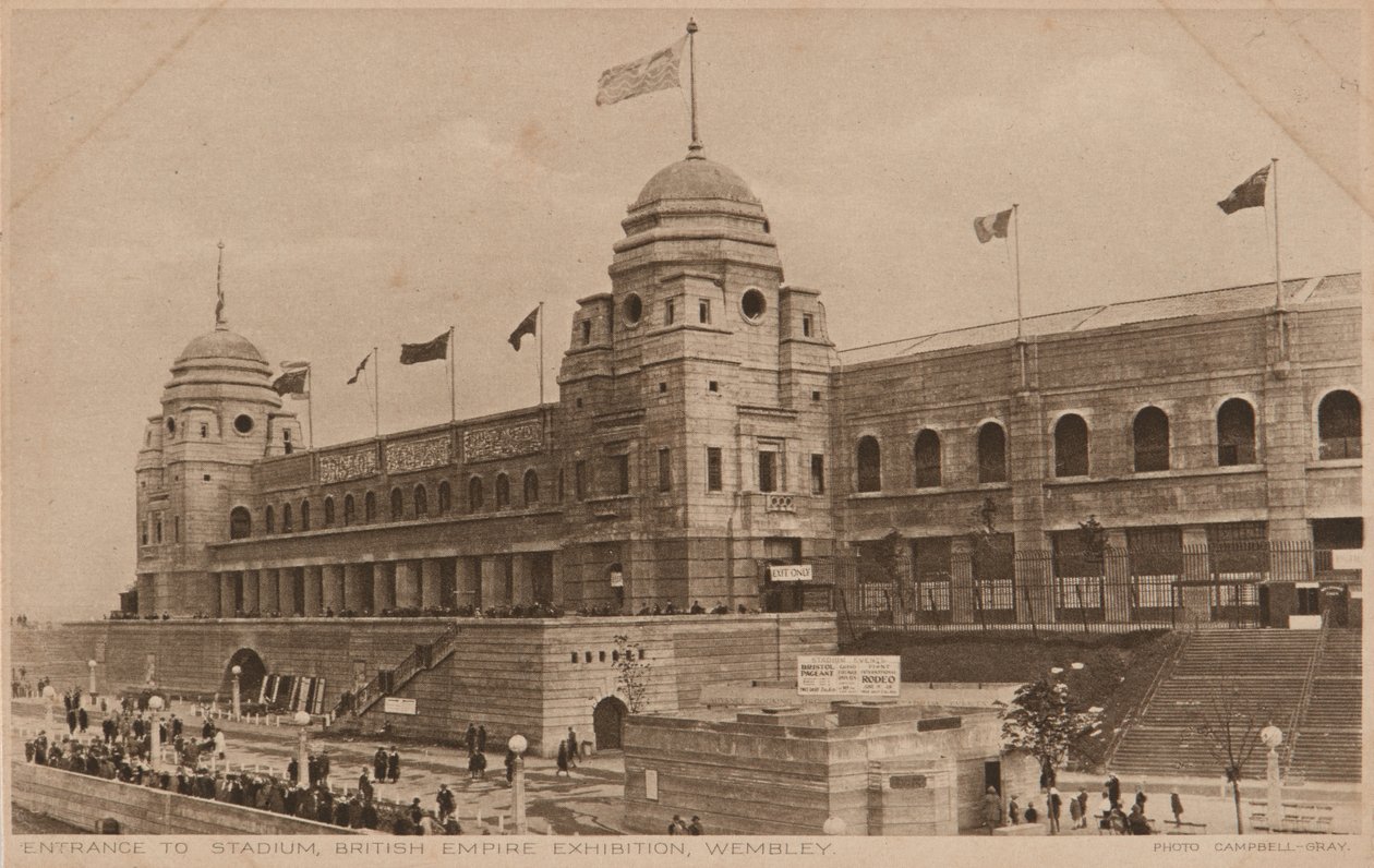 Ingång till stadion, British Empire Exhibition, Wembley av Unknown photographer