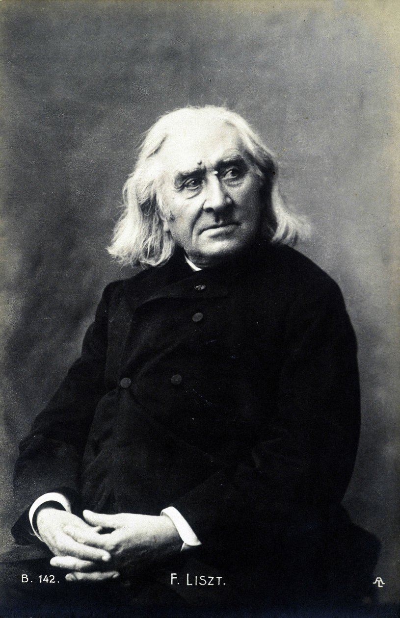 Porträtt av Franz Liszt. av Unknown photographer
