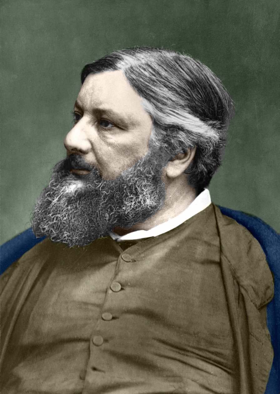 Porträtt av Gustave Courbet (1819-1877). av Unknown photographer