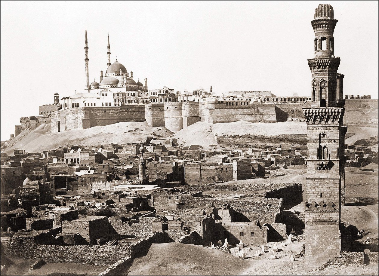 Utsikt över Kairo, fotografi omkring 1870. av Unknown photographer