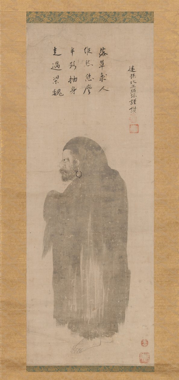 Bodhidharma, sent 1500-tidigt 1600-tal. av Unkoku Tōgan