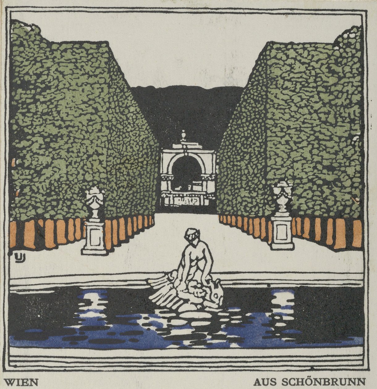 Wien: Från Schönbrunn, 1908. av Urban Janke