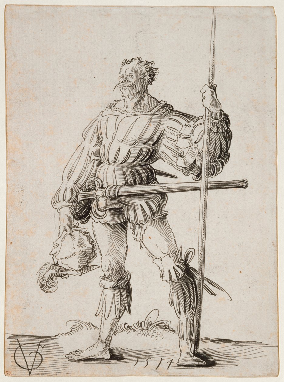 Soldat med en lans, 1514 av Urs Graf