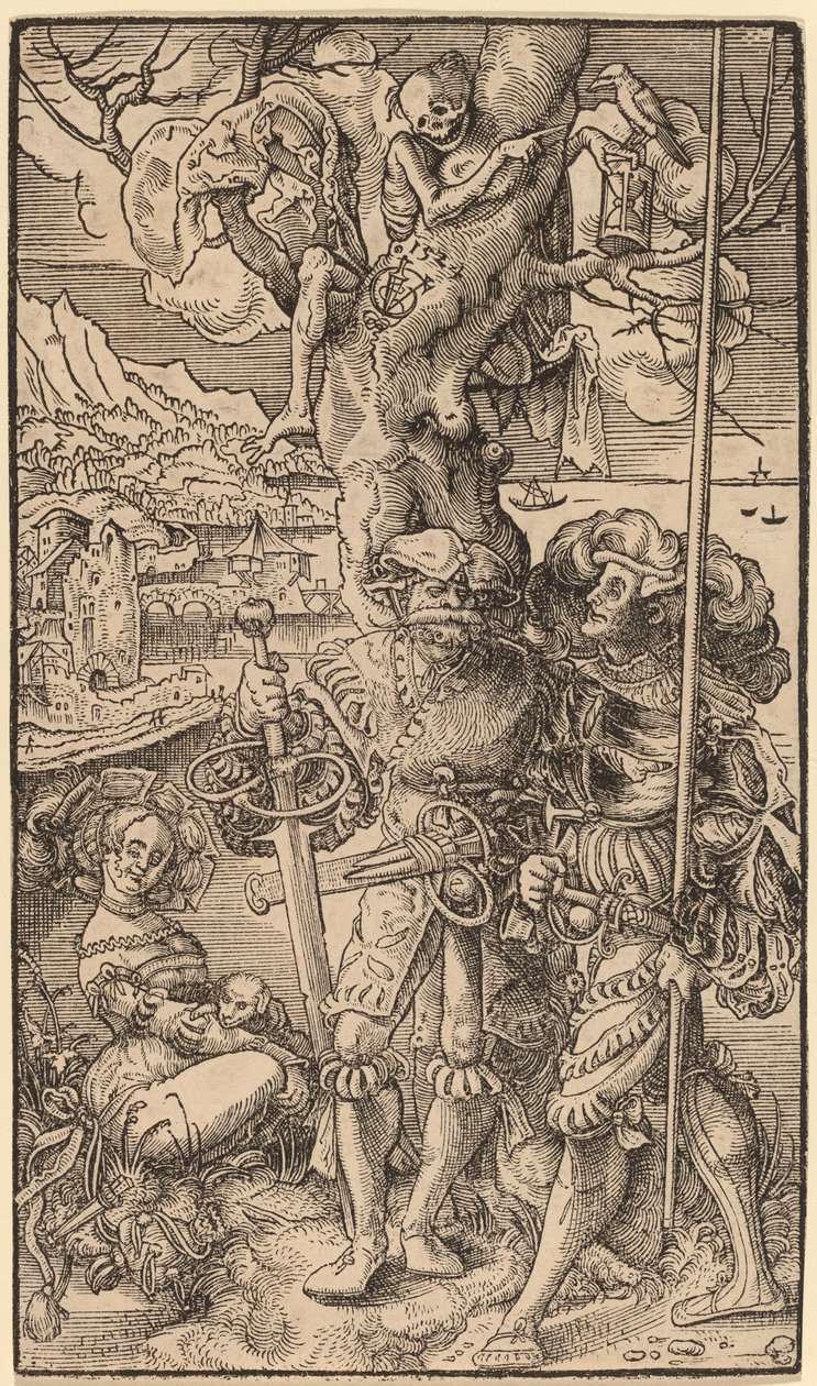Två legosoldater och en kvinna, 1524. av Urs Graf