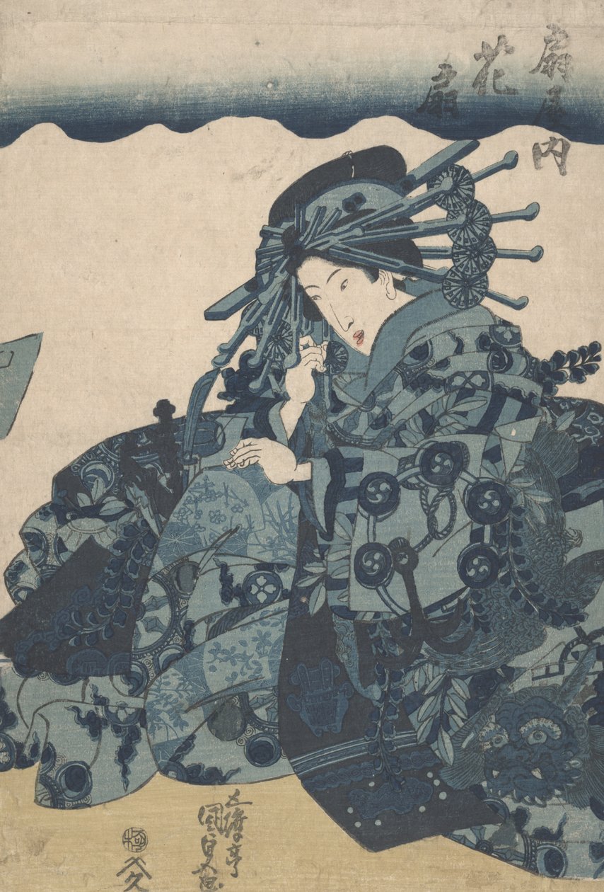 Okänt aizuri-e-tryck, ca 1830 av Utagawa Kunisada
