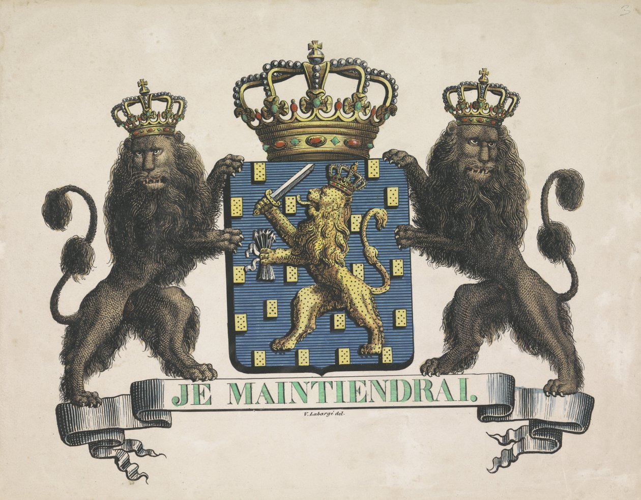 Konungariket Nederländernas vapen, 1815 av V. Labargé