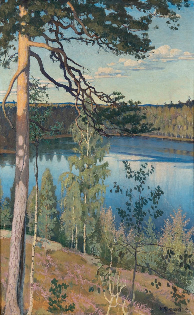 Lake on the Wilderness, 1895 av Väinö Alfred Blomstedt