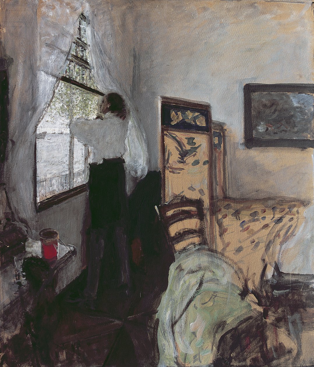Peter I (1672-1725) vid Monplaisir (gouache på papper på kort) av Valentin Aleksandrovich Serov