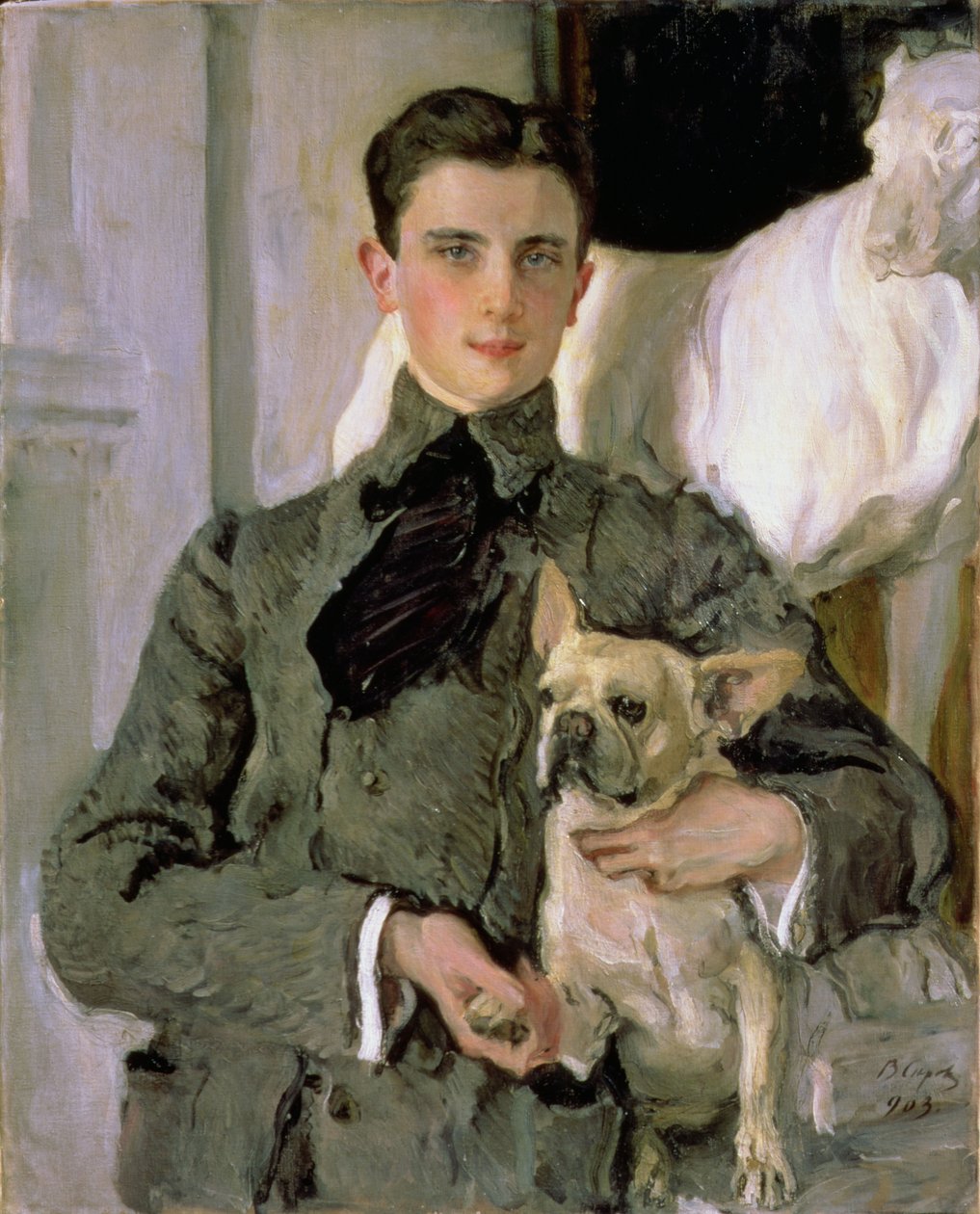 Porträtt av greve Feliks Feliksovitj Sumarokov-Yelstov (1887-1967), senare prins Jusupov, 1903 av Valentin Aleksandrovich Serov