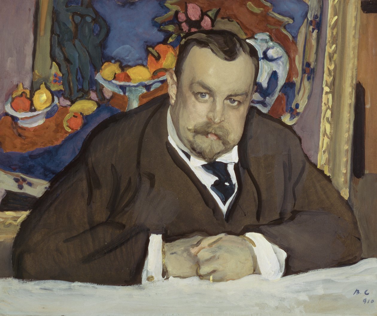 Porträtt av I. Morosov, 1910 (olja på kartong) av Valentin Aleksandrovich Serov