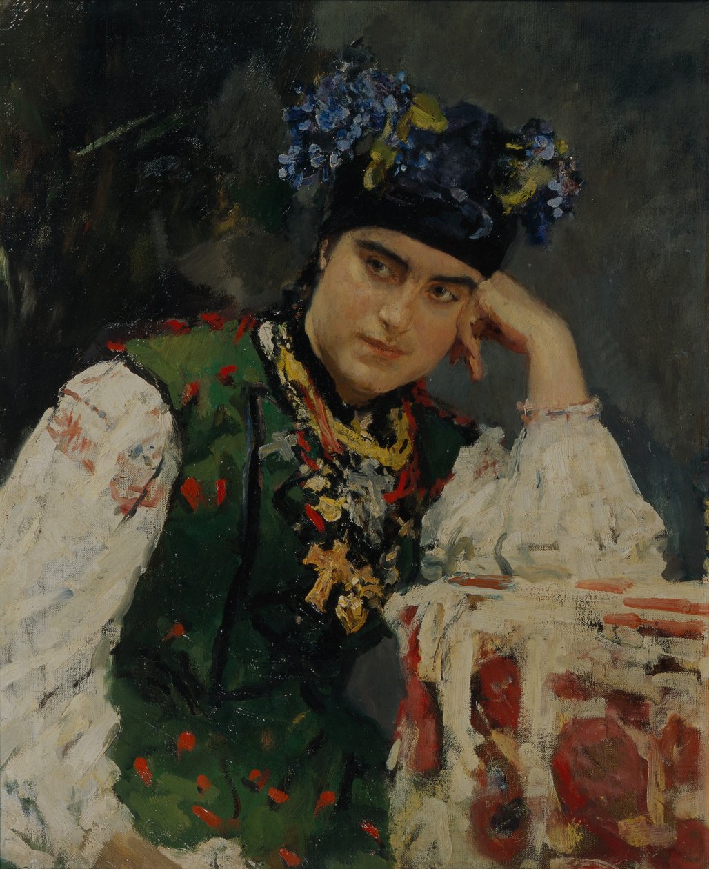 Porträtt av Sofia Dragomirov, 1889 av Valentin Aleksandrovich Serov