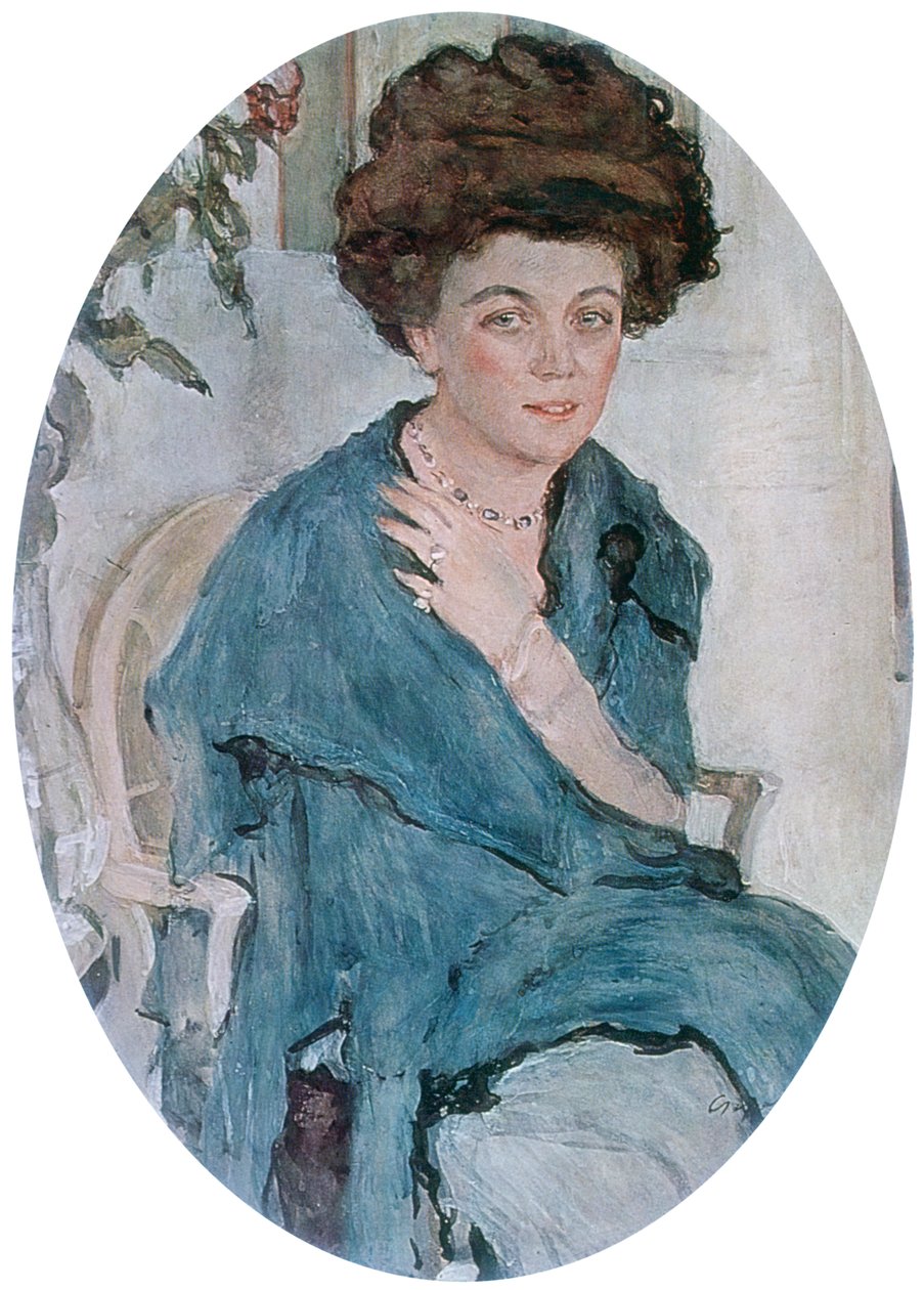 Porträtt OP Elena Olive, av Valentin Aleksandrovich Serov