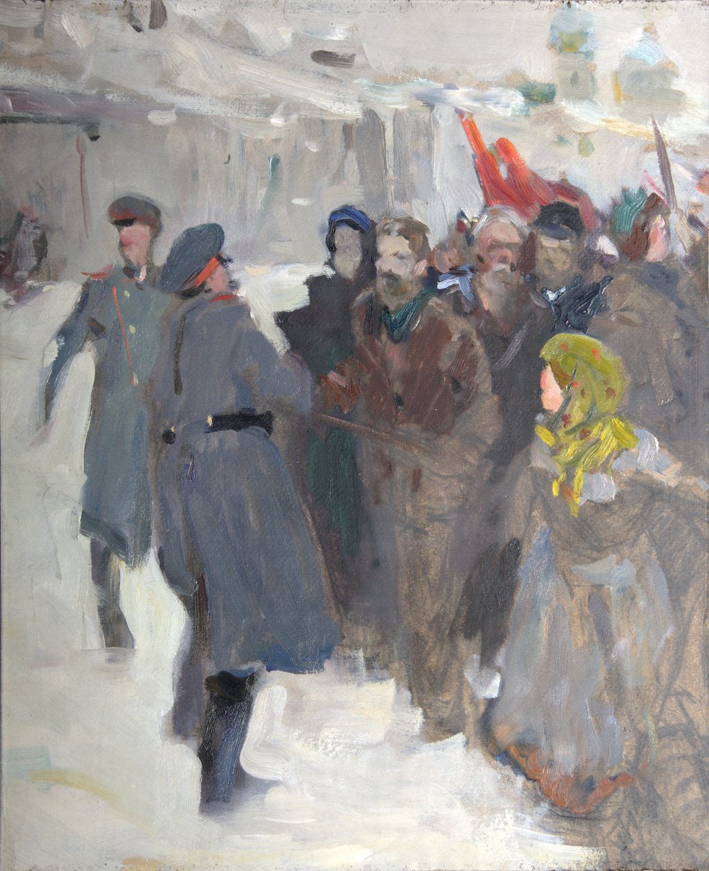Revolutionsdemonstration, 1906 av Valentin Aleksandrovich Serov