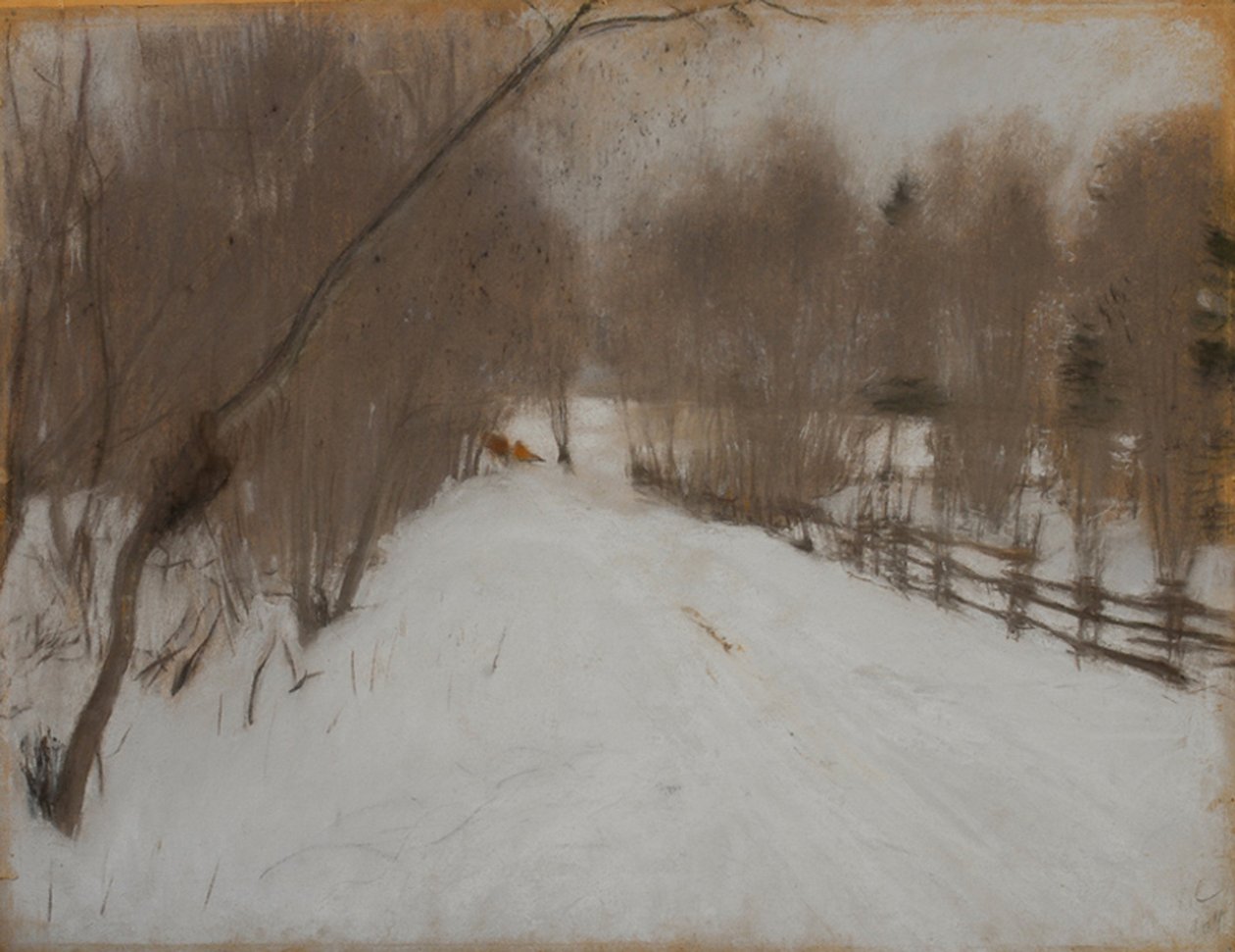 Vintervägen till Domotkanovo, 1904 av Valentin Aleksandrovich Serov