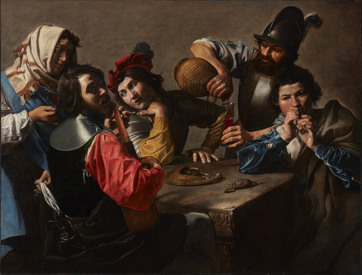 The Concert, c.1625 (olja på duk) av Valentin de Boulogne