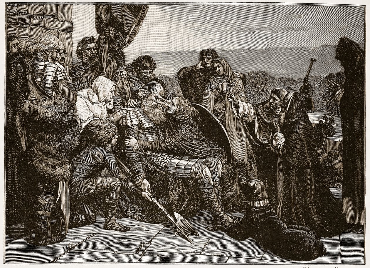 The Death of Siward, illustration från 