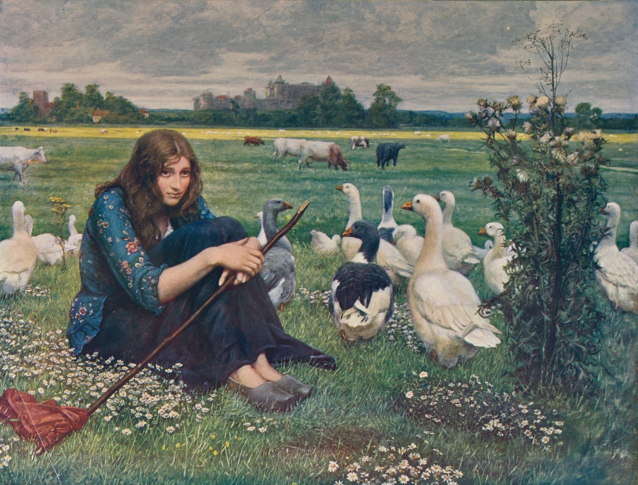 Gåsflickan, c1878, c1915 av Valentine Cameron Prinsep
