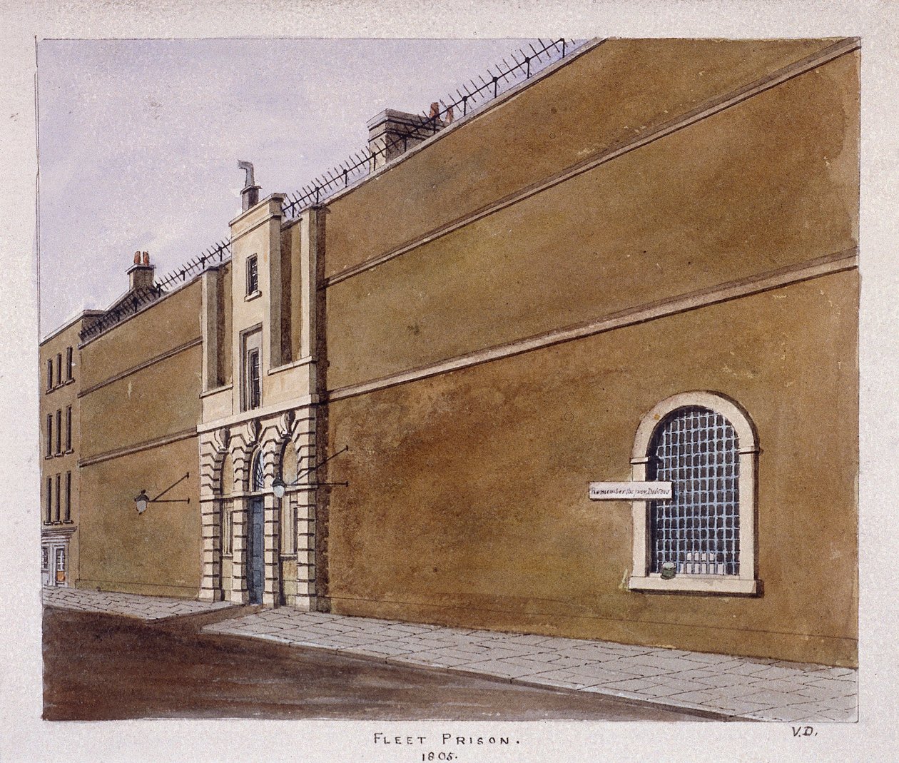 Fleet Prison, London, 1805 av Valentine Davis