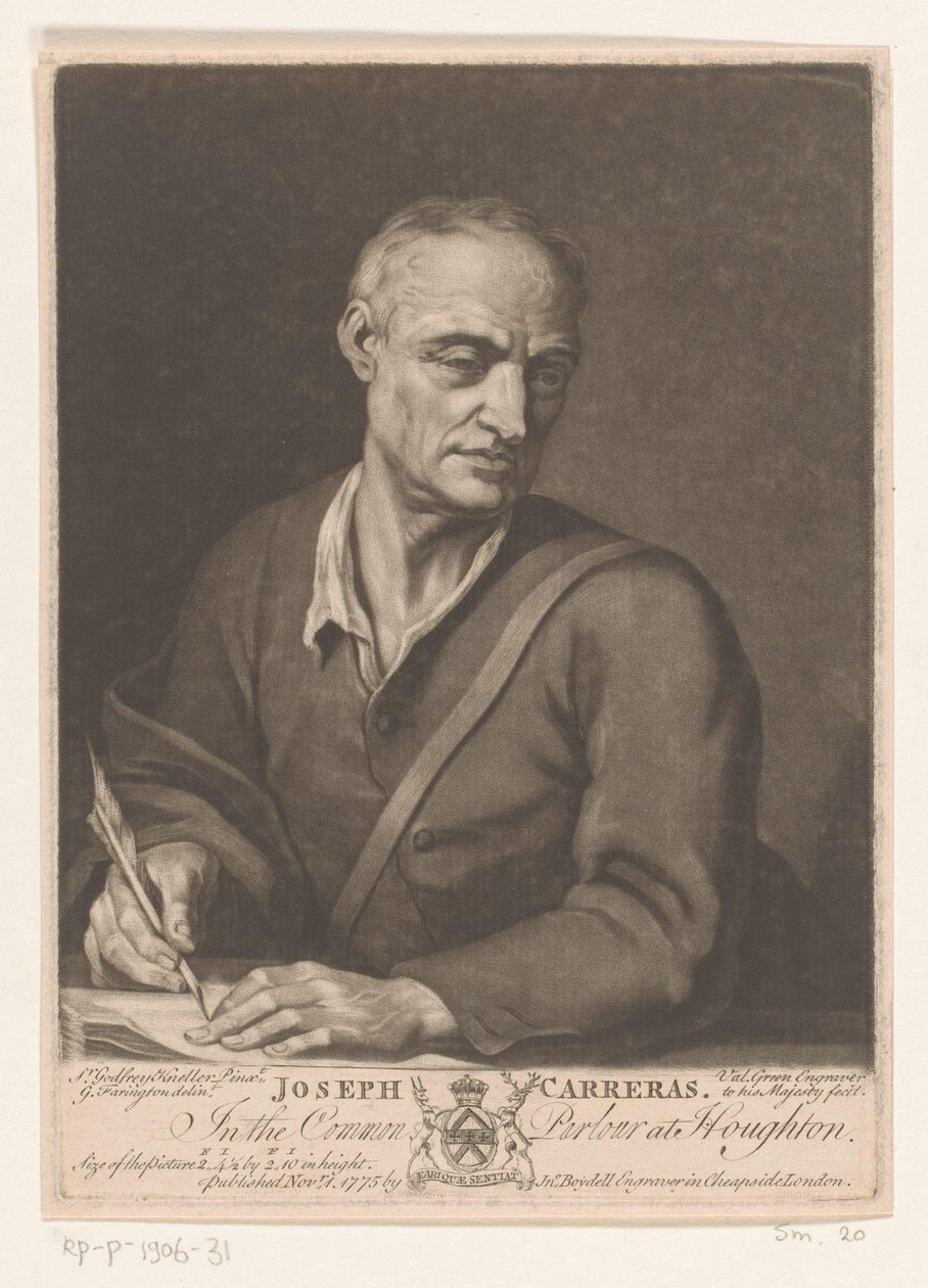 Porträtt av Joseph Carreras av Valentine Green