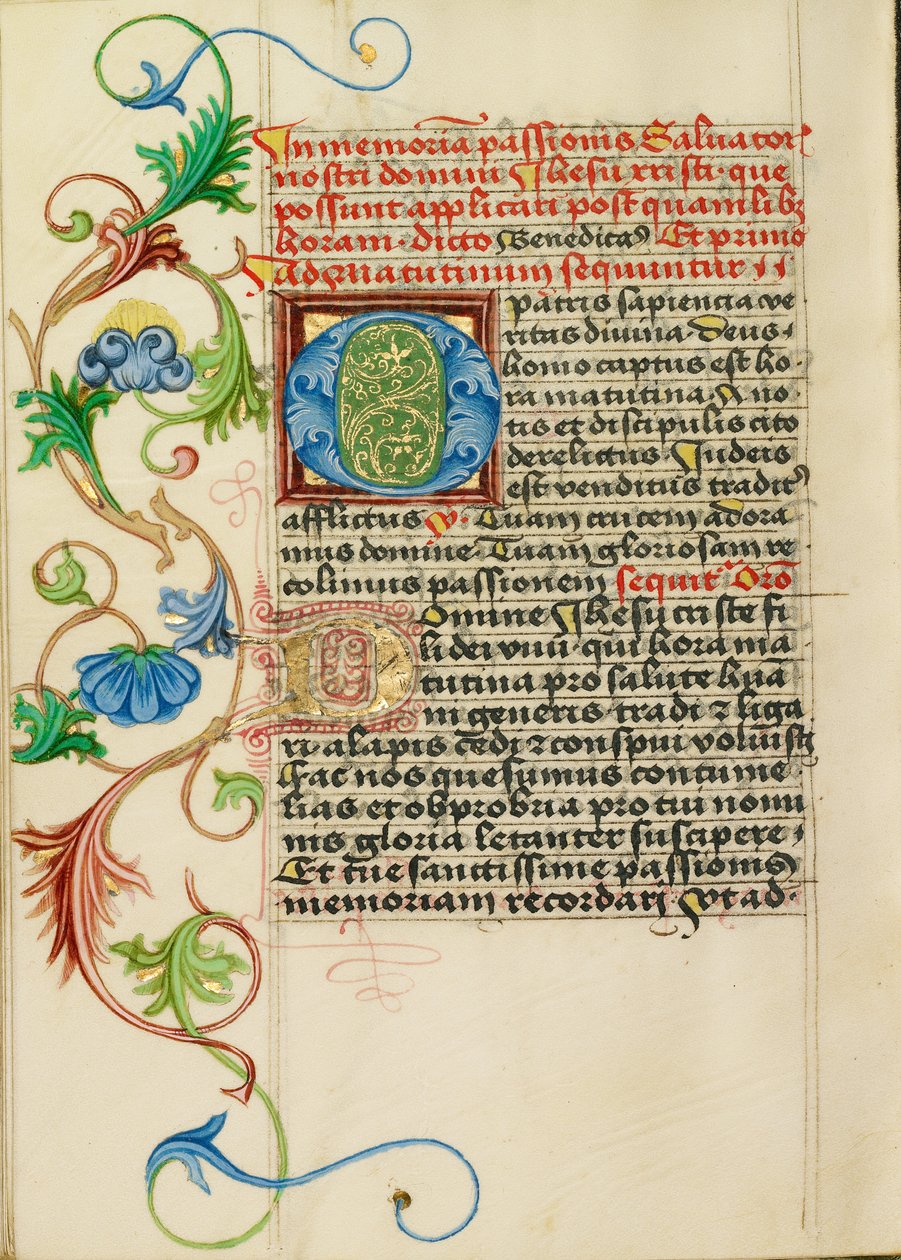 Dekorerad initial O av Valentine Noh
