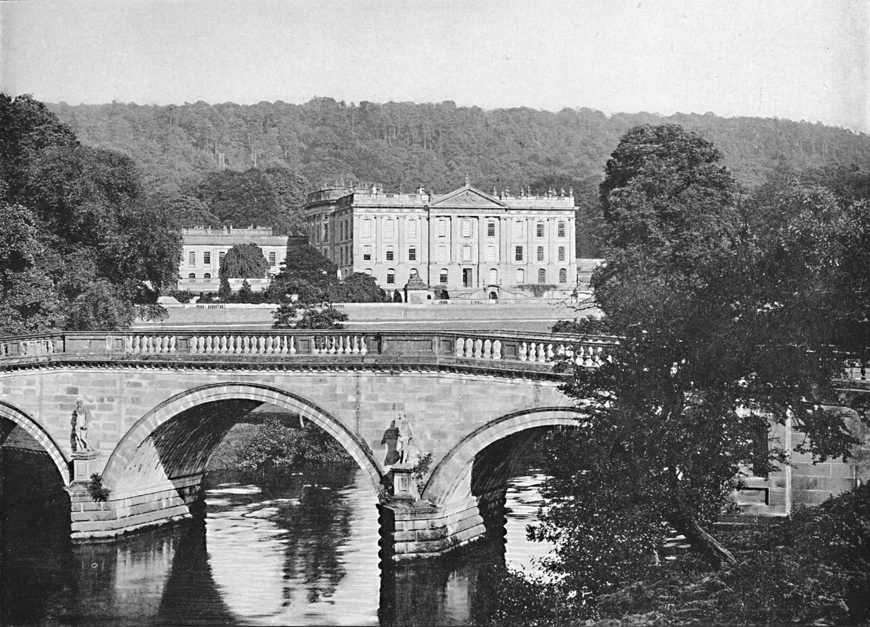 Chatsworth House, c1896 av Valentine and Sons Ltd