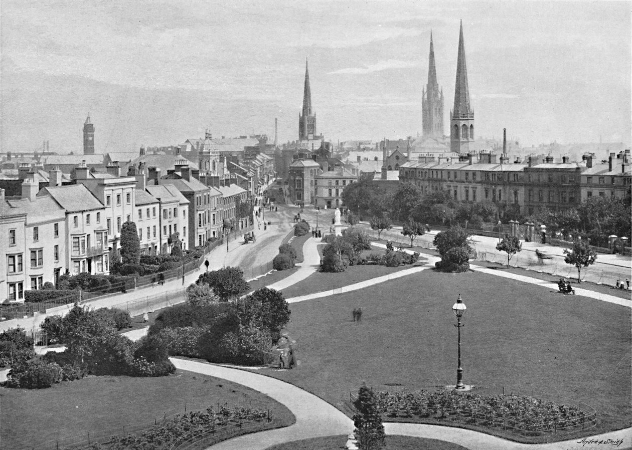 Coventry: The Three Spires, c1896 av Valentine and Sons Ltd