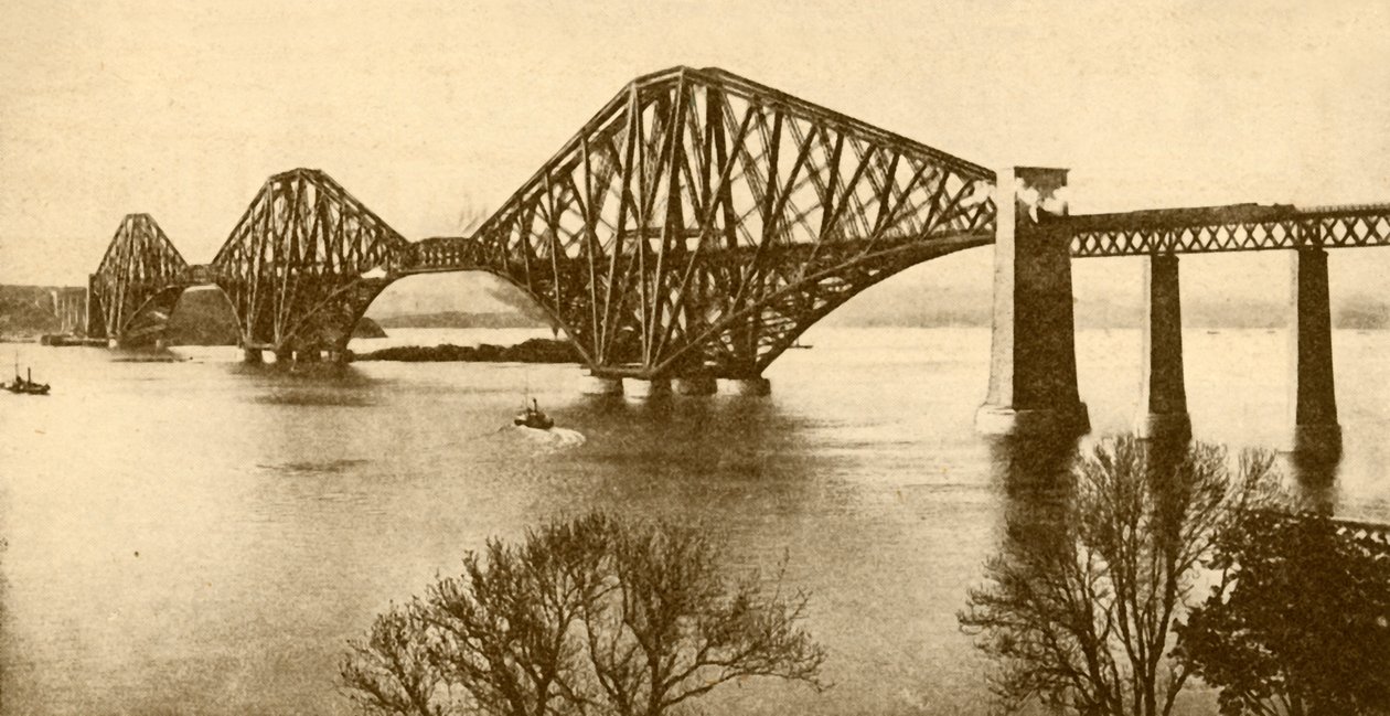 The Forth Bridge, 1930. av Valentine and Sons Ltd