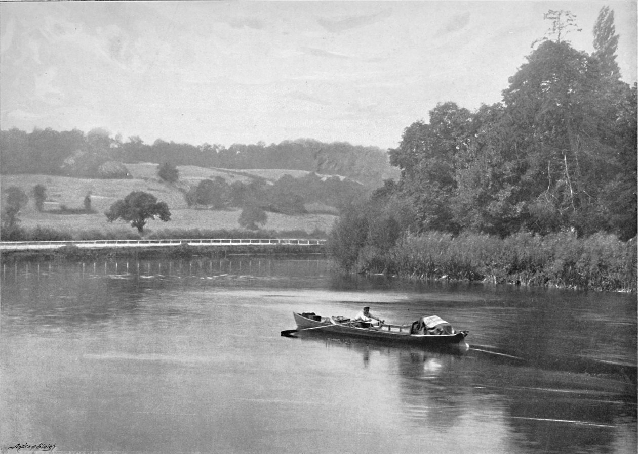 Themsen vid Runnymede, c1896 av Valentine and Sons Ltd