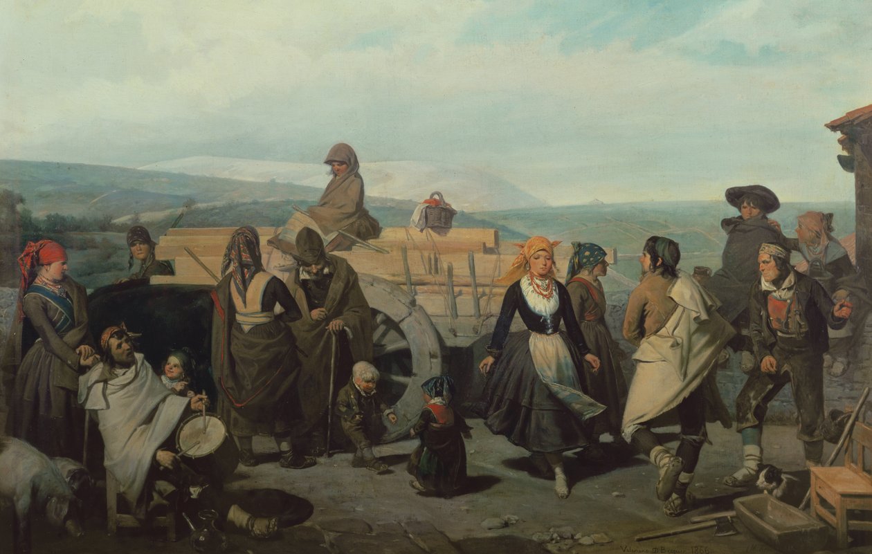 Sorianska bönder dansar, 1866 av Valeriano Domínguez Bécquer