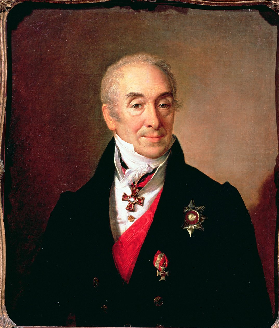 Porträtt av S. Kushnikov, 1828 av Vasili Andreevich Tropinin
