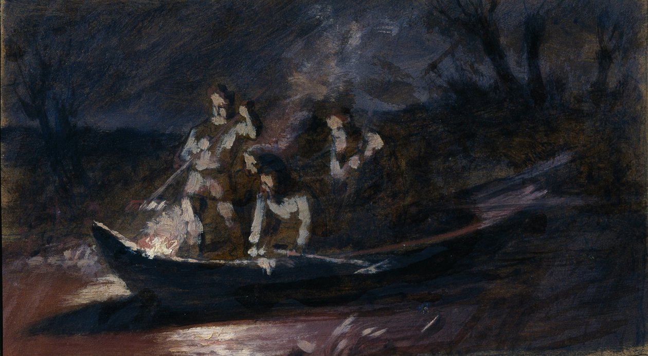 Nattspjutsfiske, 1870-tal av Vasili Grigorevich Perov