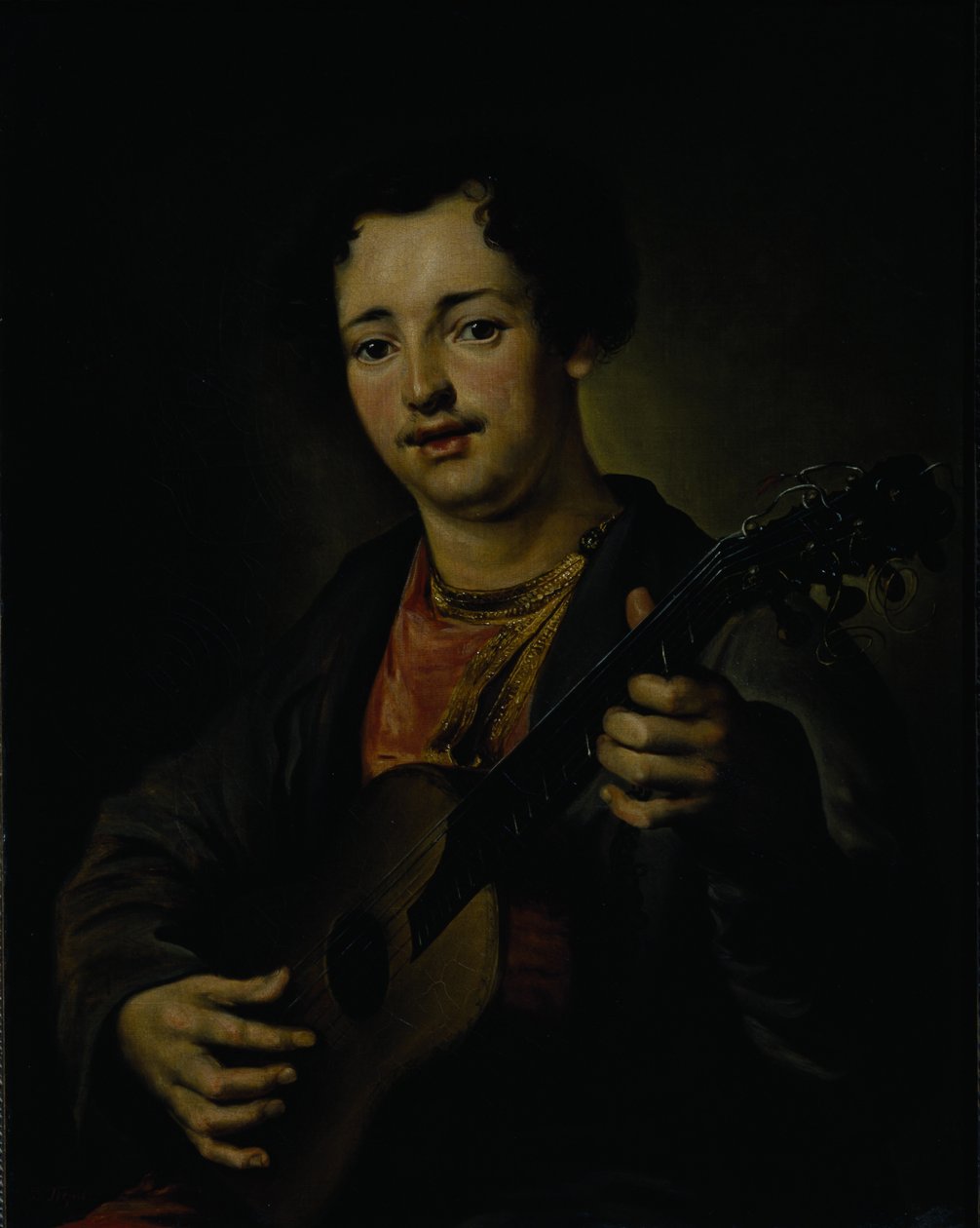 Gitarrspelaren, 1850-talet av Vasili Grigorevich Perov