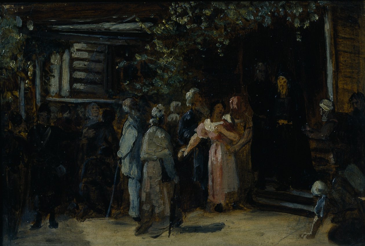 Att besöka en eremit, 1870-talet av Vasili Grigorevich Perov