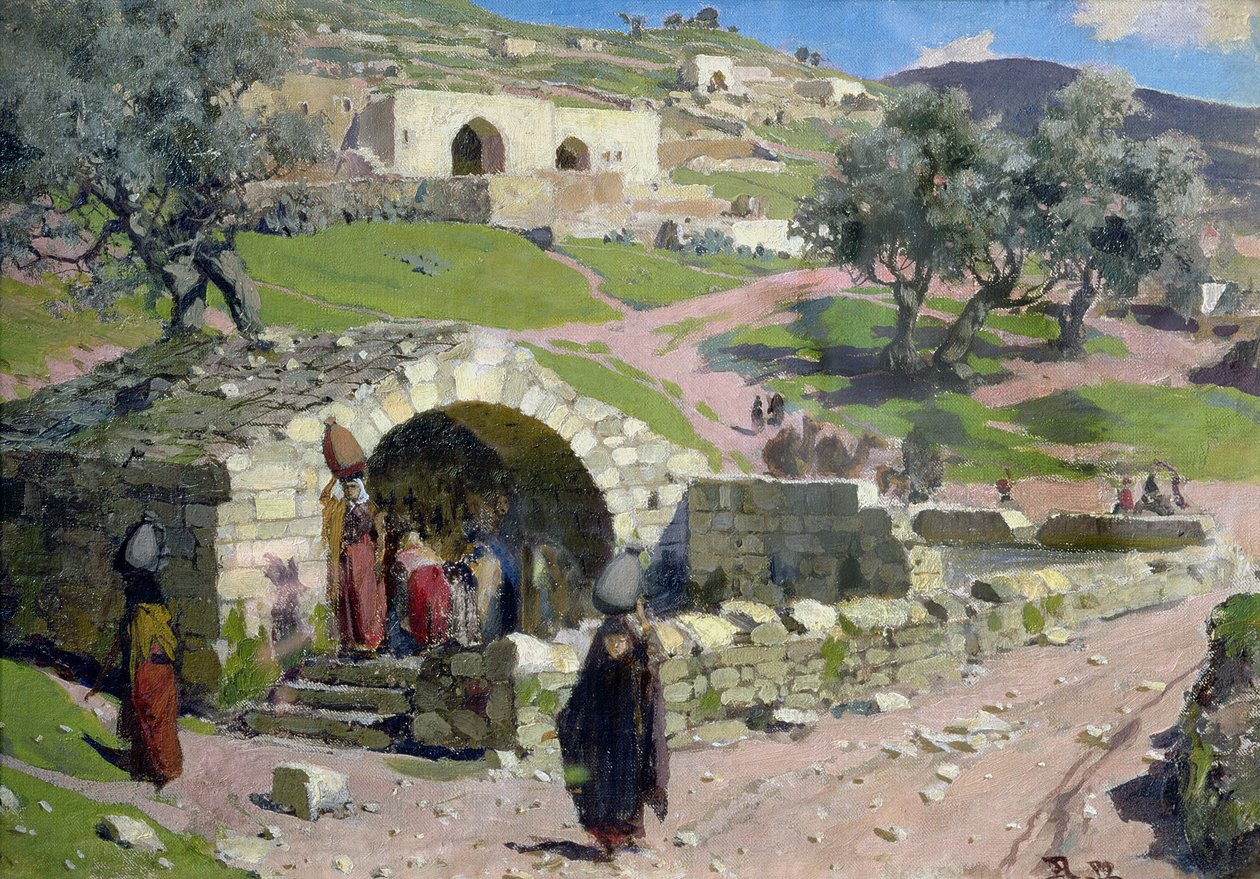Jungfrukällan i Nasaret, 1882 av Vasilij Dmitrievich Polenov