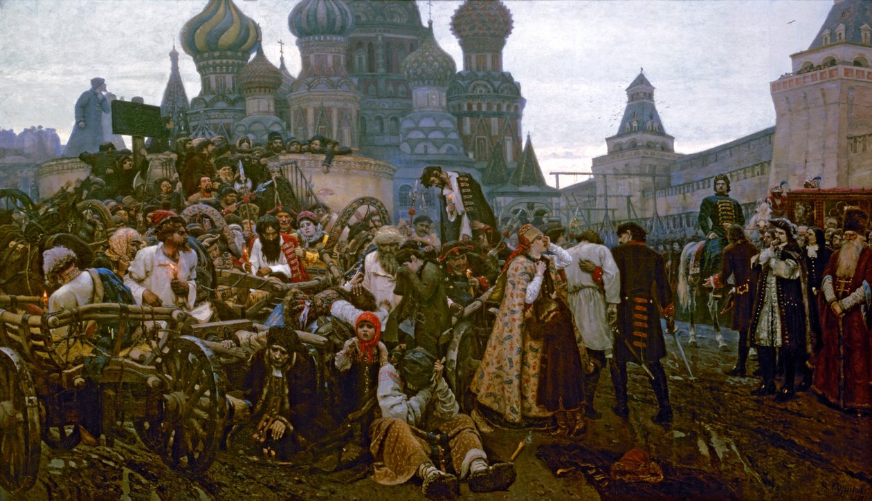 Morning of the Execution of the Streltsy av Vasilij Ivanovic Surikov