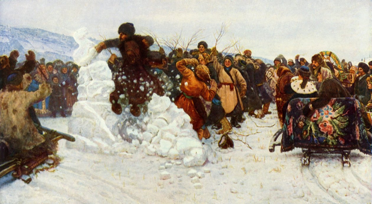 Tar den lilla snöstaden, 1891, 1965. av Vasily Surikov