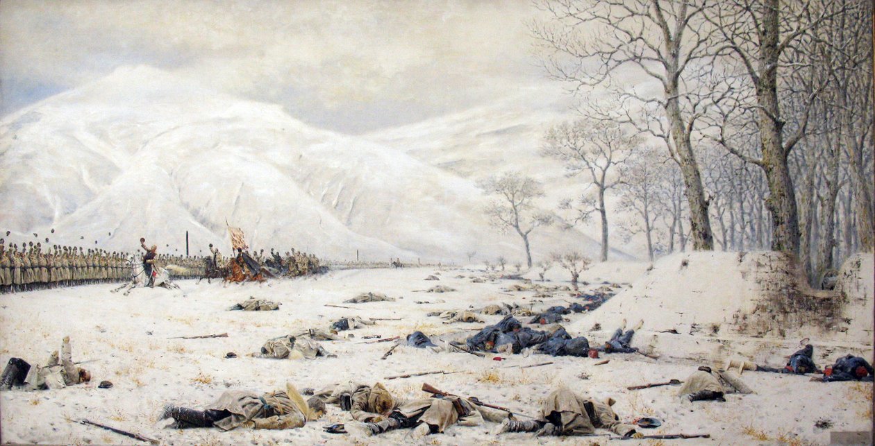 Slagfält vid Shipka-passet av Vasily Vereshchagin