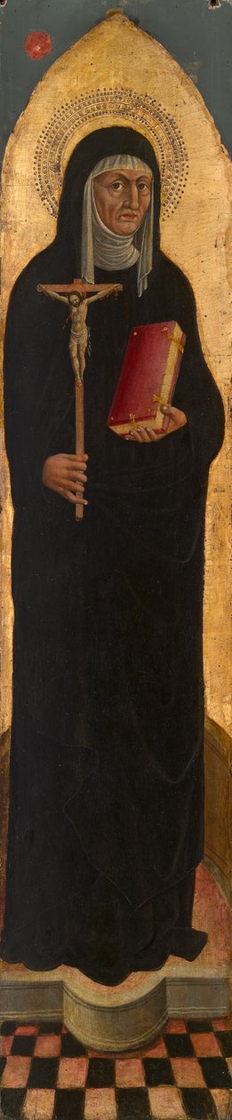 Sankta Monica från en altartavla från Augustiner av Venetian School