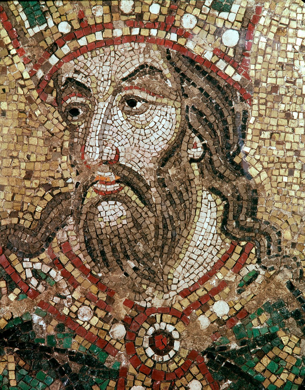 Head of a King (mosaikdetalj av Veneto Byzantine School