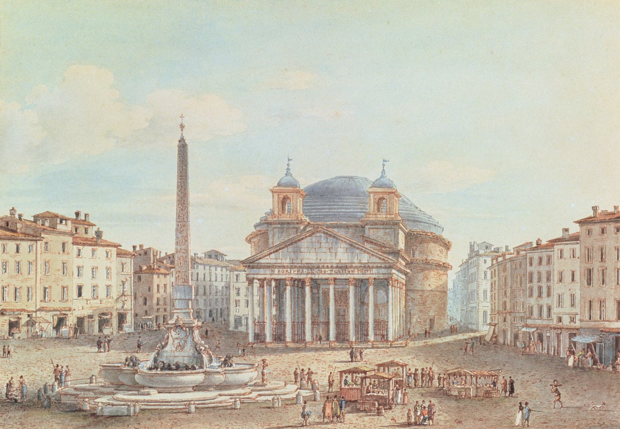 Utsikt över Pantheon, Rom av Victor Jean Nicolle