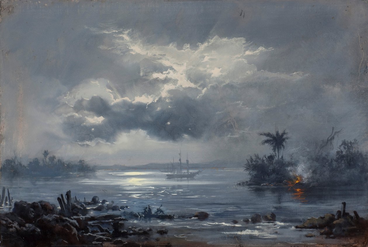 Study for “Passage of Humaitá” av Victor Meirelles