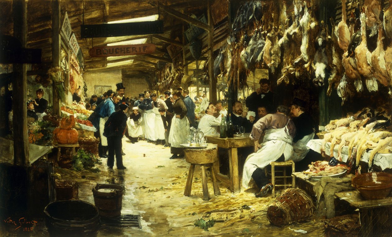 Marknaden, 1885 av Victor Gabriel Gilbert