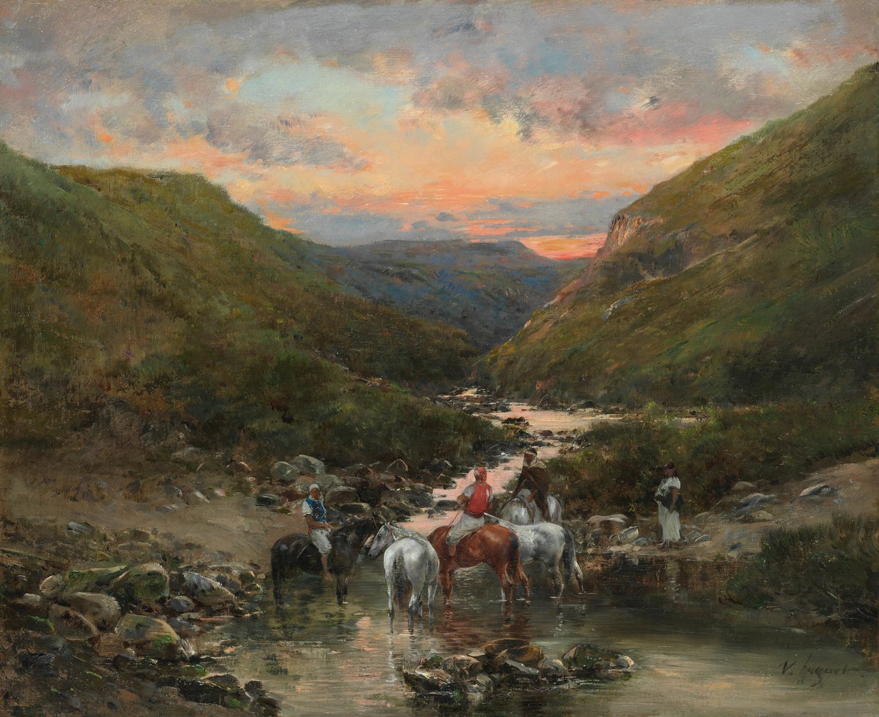 Ravin nära Biskra, 18901900. av Victor Huguet