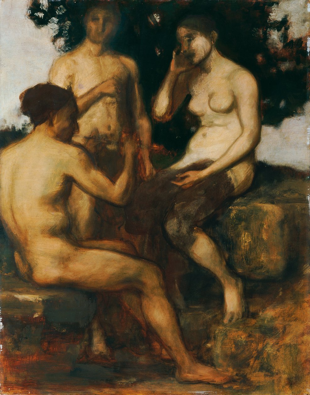 Figurkomposition (tre akter) av Victor zur Helle